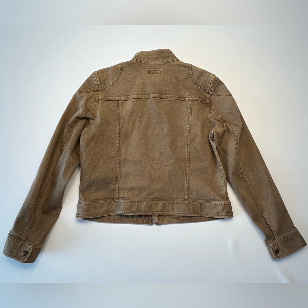 VINTAGE FAB - Ralph Lauren Tan Utility Jacket with Brown Trim - Picture 13 of 14